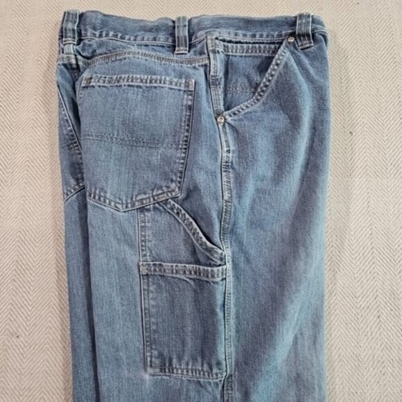 Route 66 Jeans Men's Size 32x34 Light Wash Denim Carpenter Boot Cut 100% Cotton - Picture 8 of 16